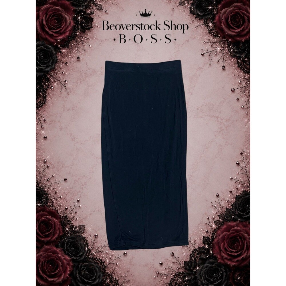 Preowned SHEIN Black Bodycon Midi Pencil Skirt – Size Small